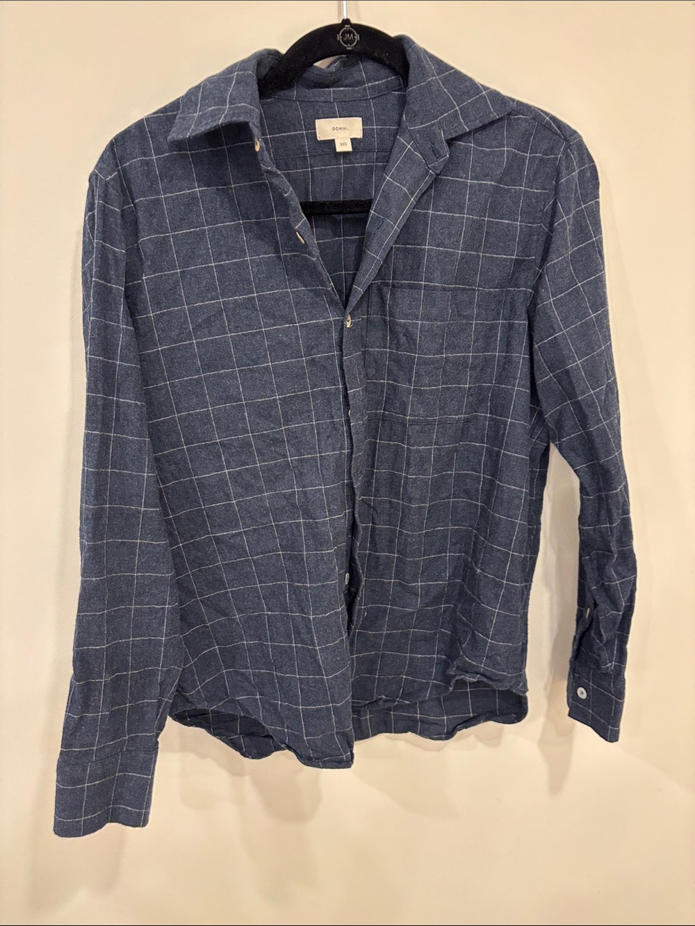 Donni Blue Windowpane Button-Up Shirt